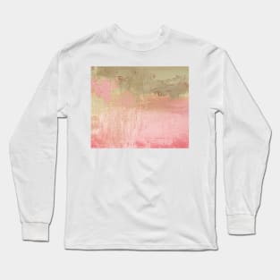 Green Pink Abstract Art Long Sleeve T-Shirt